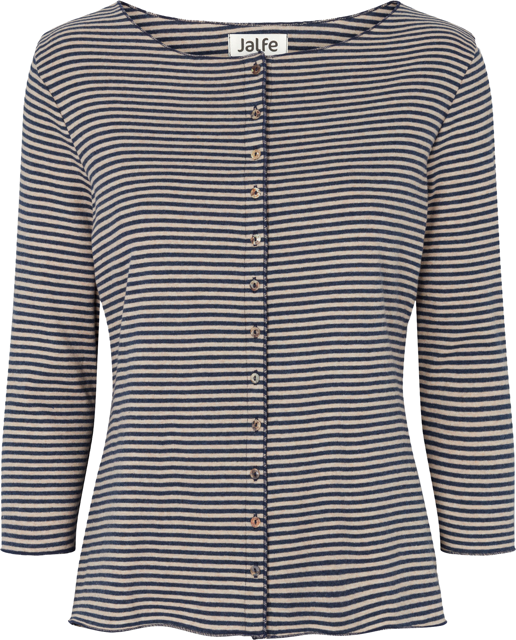 Cardigan 3/4 stripes organic cotton